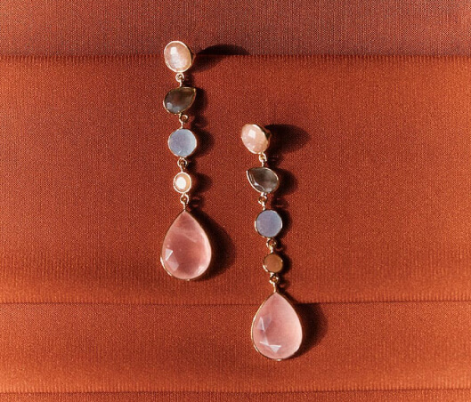 Loreto earrings with natural stones